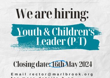 We are recruiting a part-time Youth & Children’s Leader